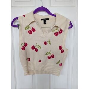 Forever 21 Large Cherry Sweater Vest